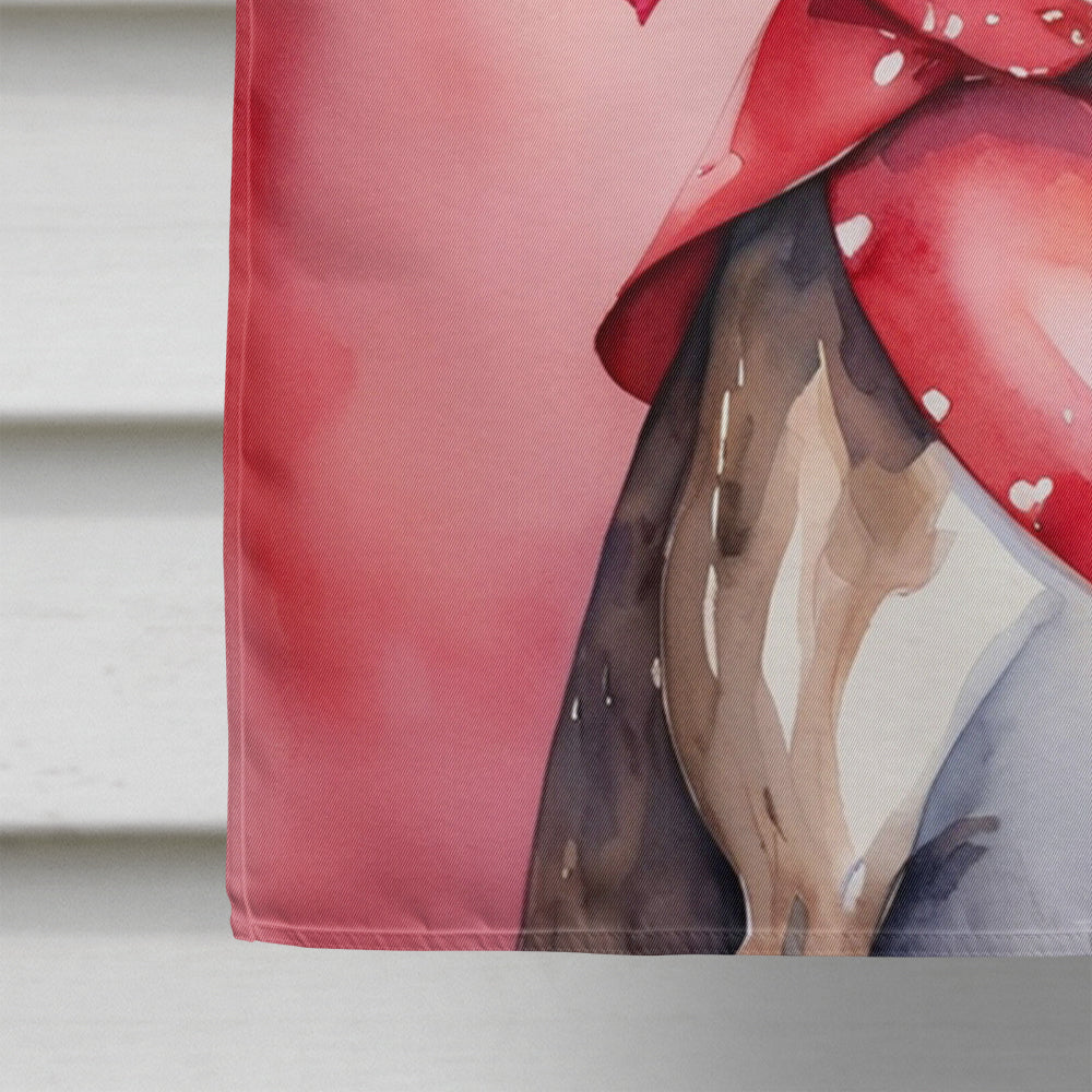 Greyhound My Valentine House Flag