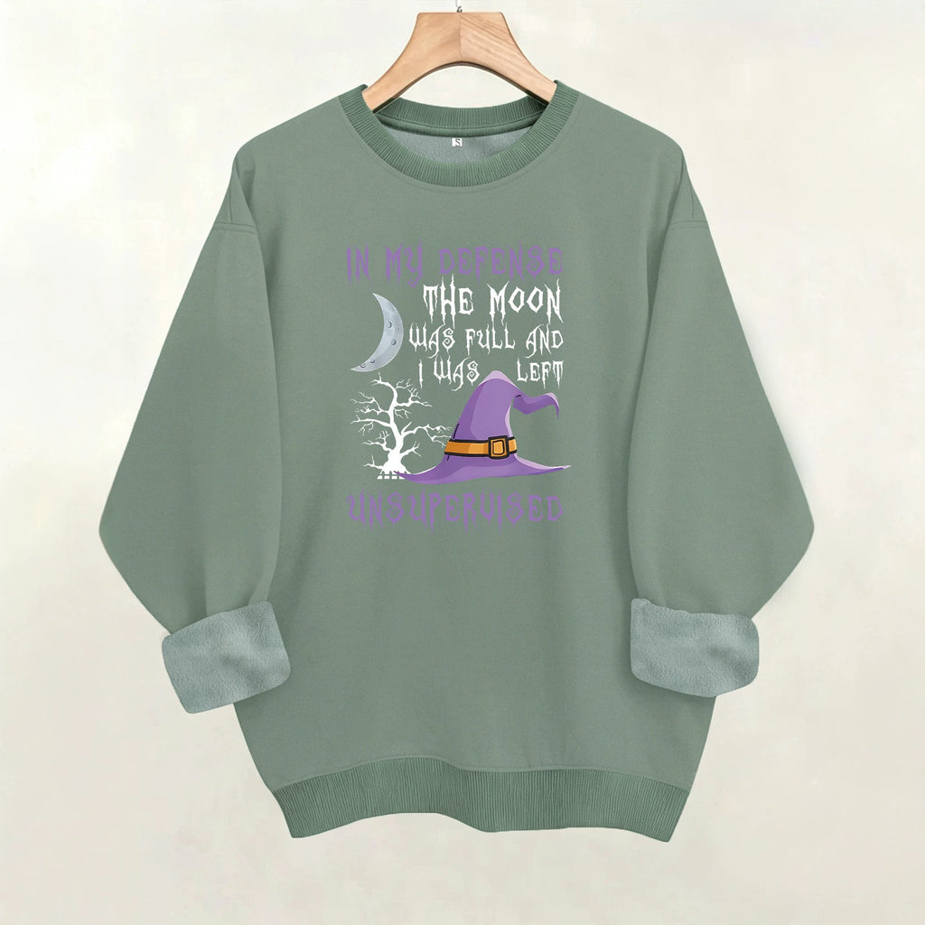 Round neck fleece hoodie