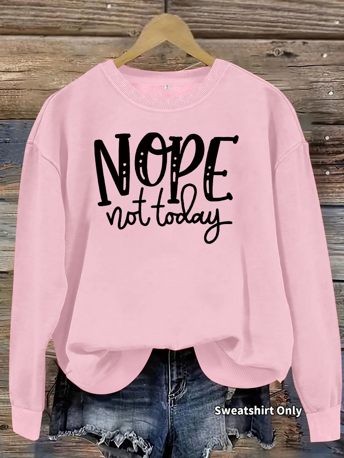 Loose velvet sweatshirt