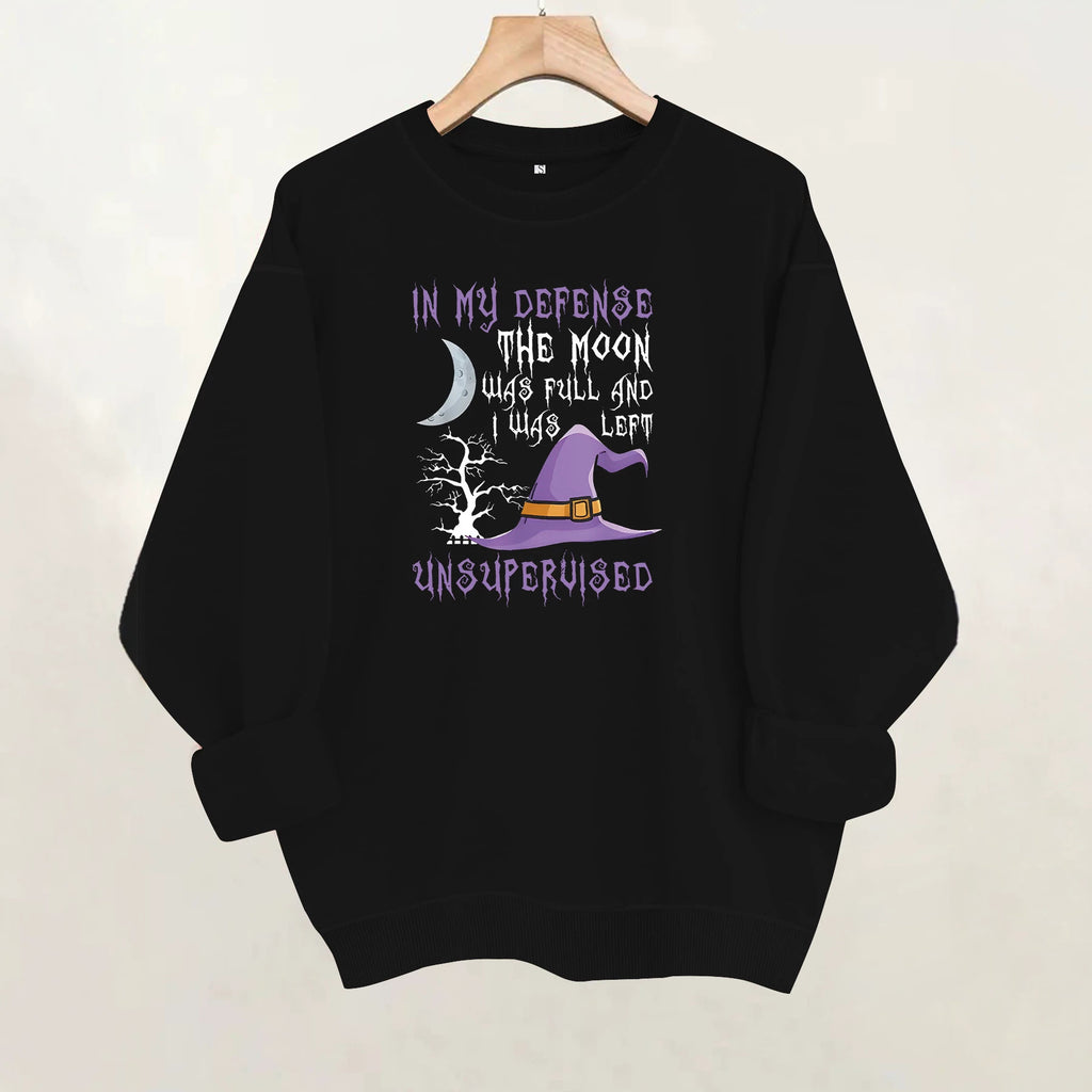 Round neck fleece hoodie