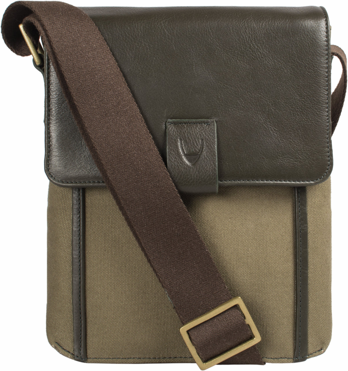 Aiden Genuine Leather and Canvas Mini Crossbody Men/Women Messenger Bag/Travel Bag / 10.5" iPad Bag