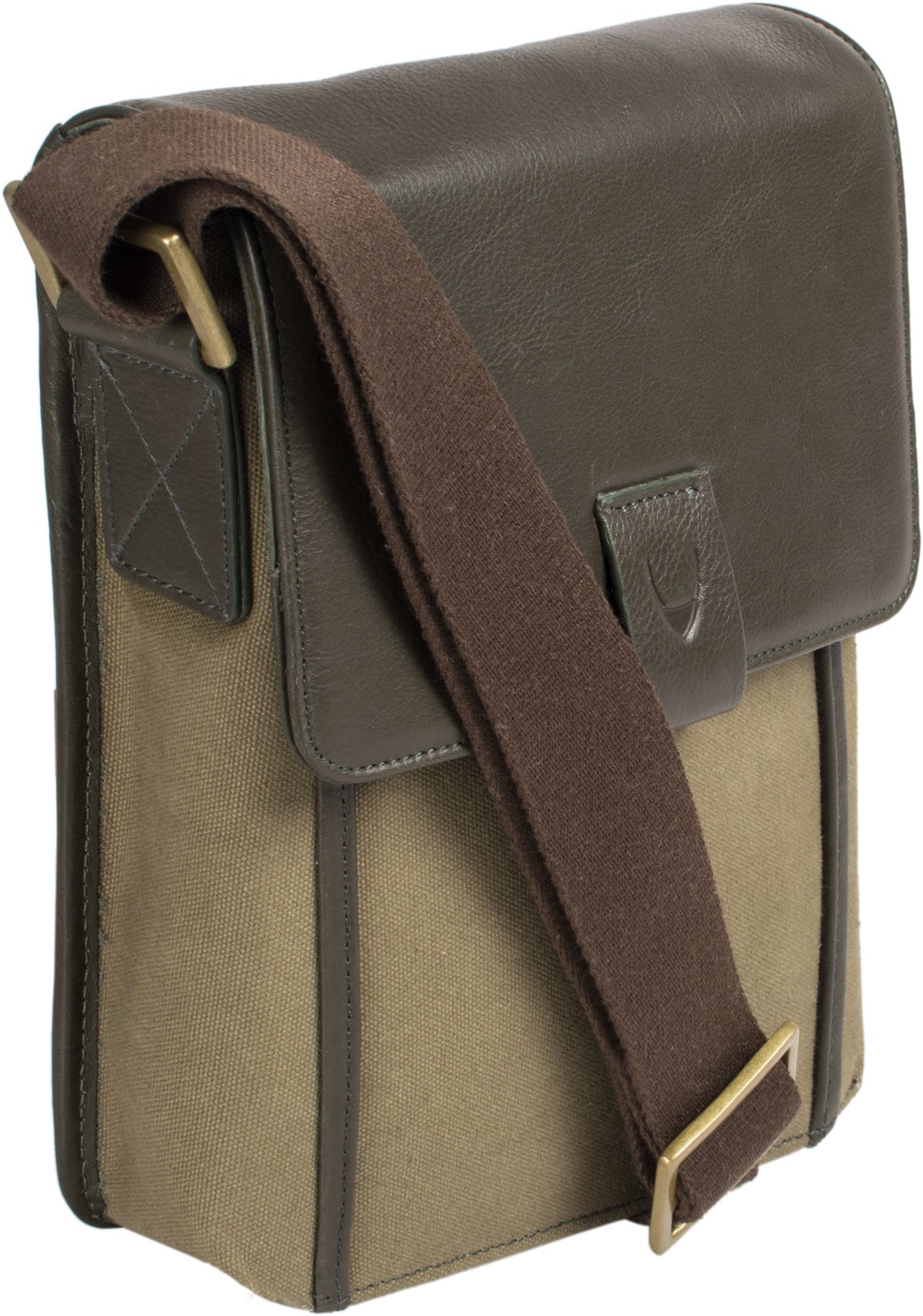Aiden Genuine Leather and Canvas Mini Crossbody Men/Women Messenger Bag/Travel Bag / 10.5" iPad Bag