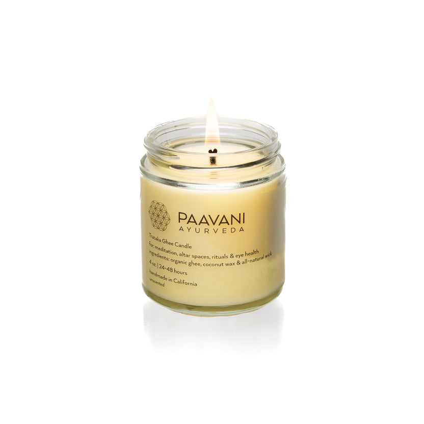 Trataka Ghee Candle | Ayurvedic Meditation Candle for Focus & Eye Health