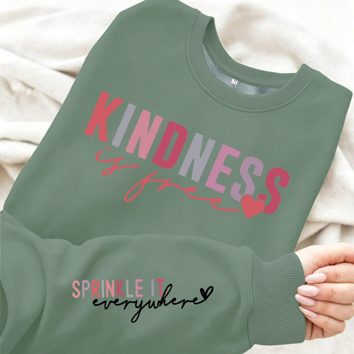 Loose velvet sweatshirt