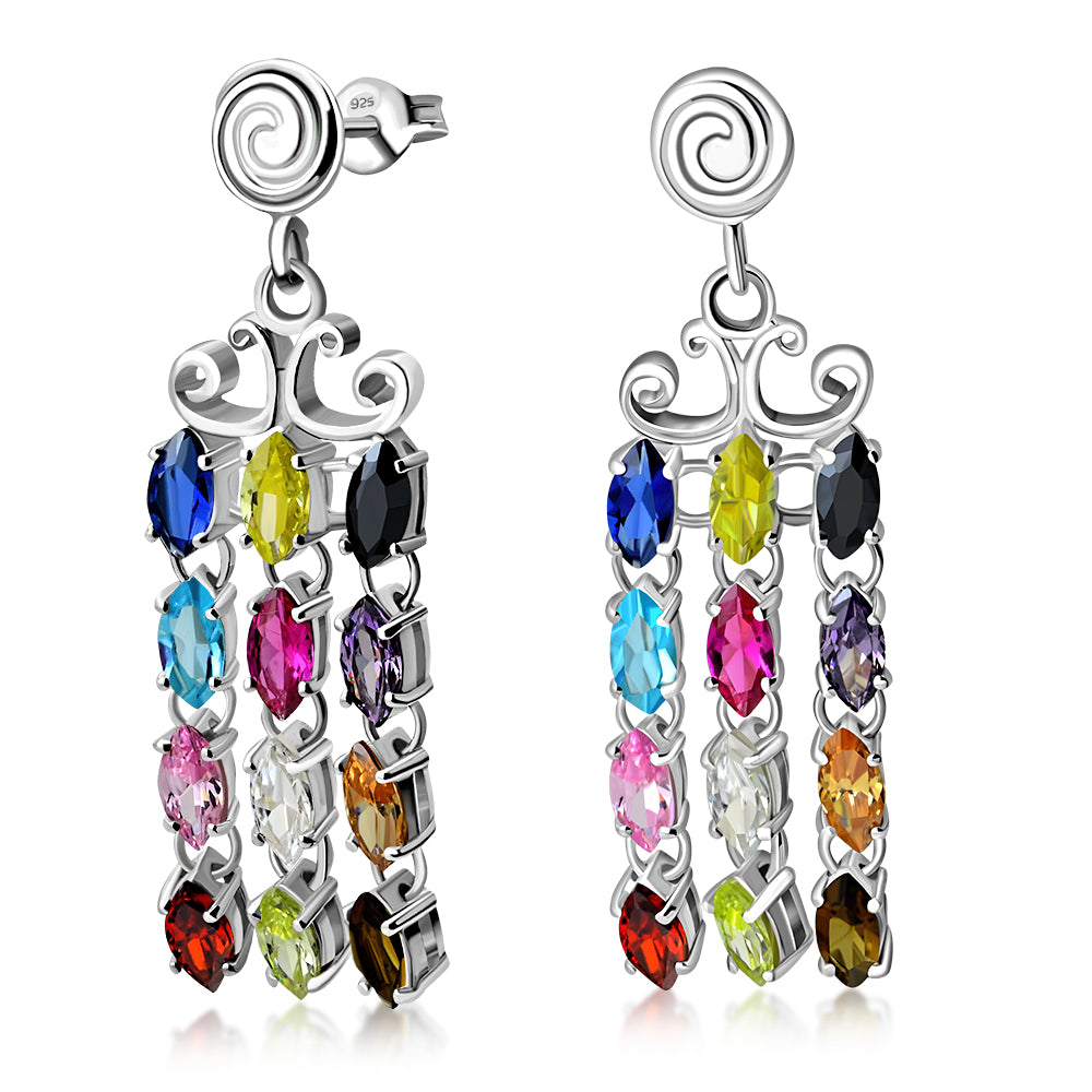 Hoshen Earring Sterling Silver With CZ