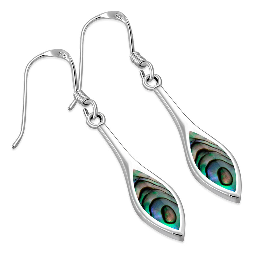 Aretes de plata esterlina con concha de abulón