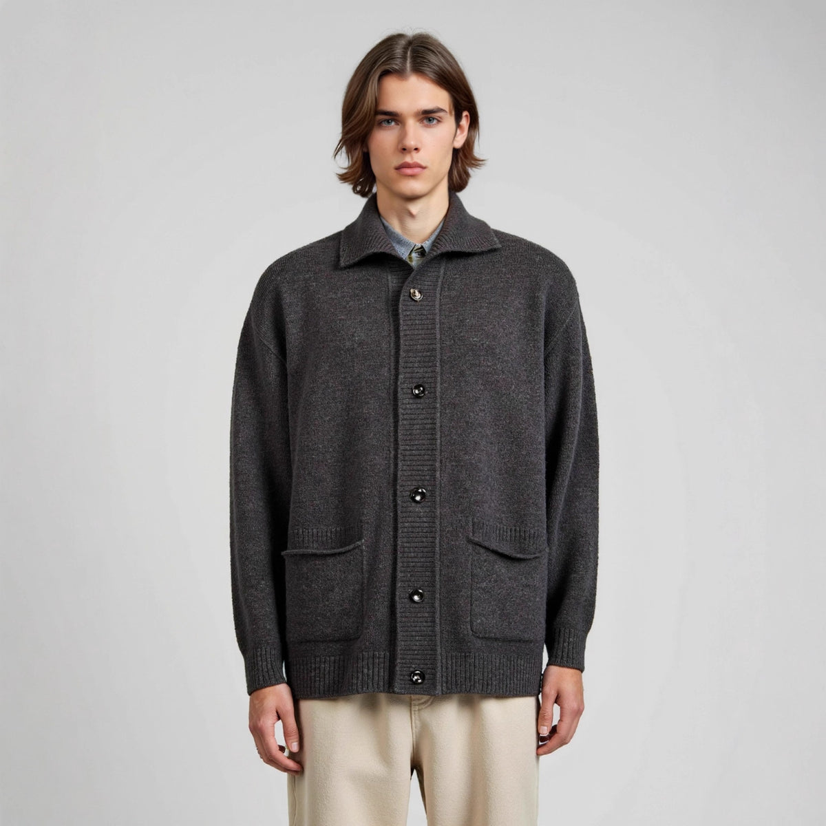 Collar cardigan sweater