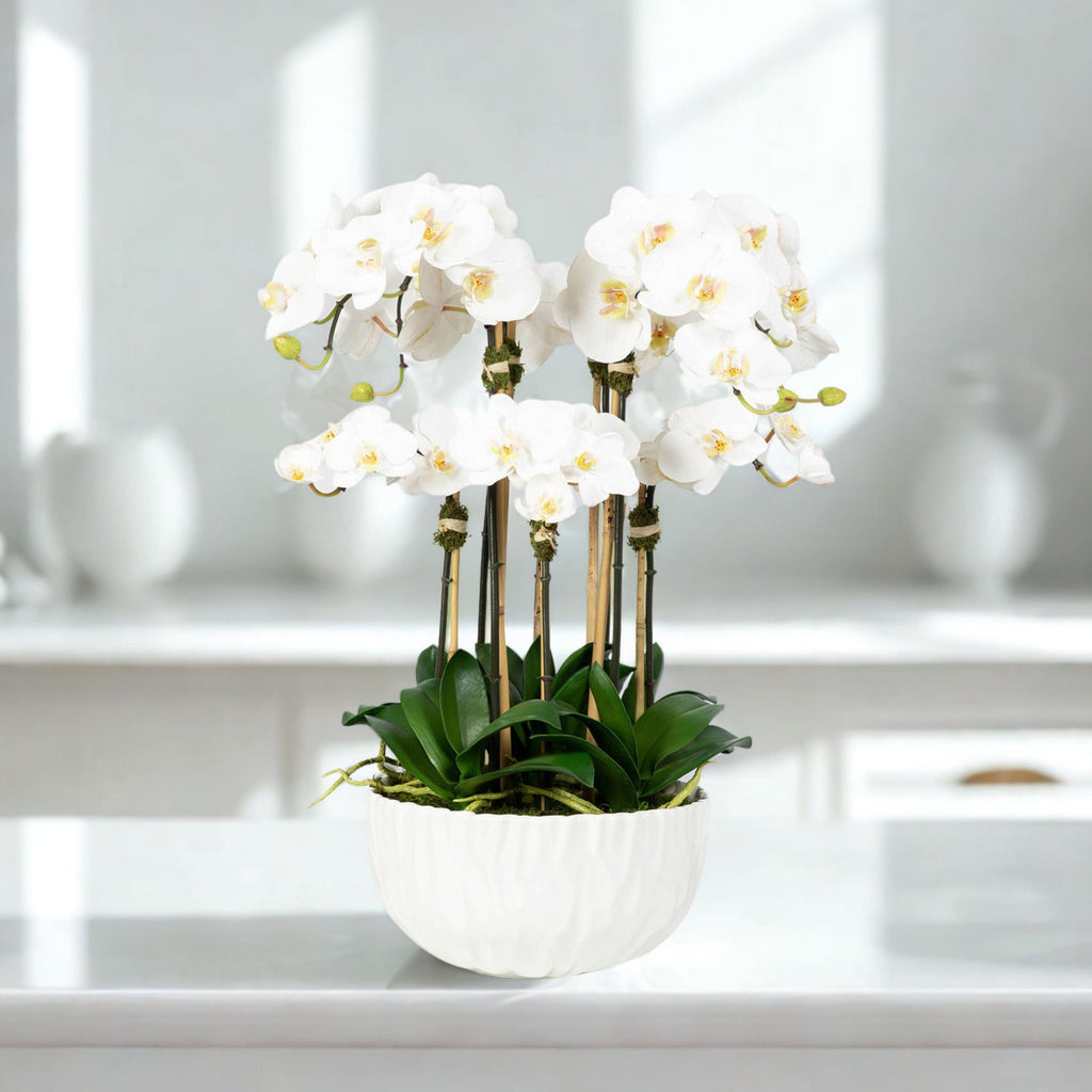 Faux Orchid Centerpiece Arrangement - 24"