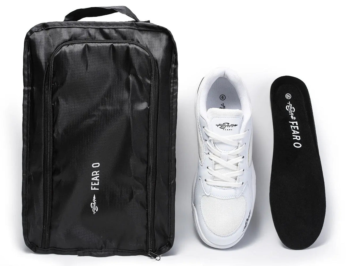 Herren-Gehschuhe mit fester Unterstützung für hohe Fußgewölbe, All-in-One, Weiß, Komfort- und Performance-Stil