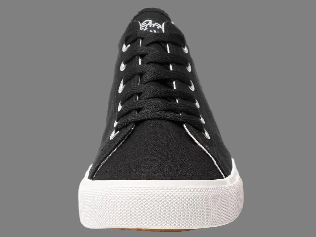 Zapatillas de lona retro blancas y negras unisex - Plantilla acolchada