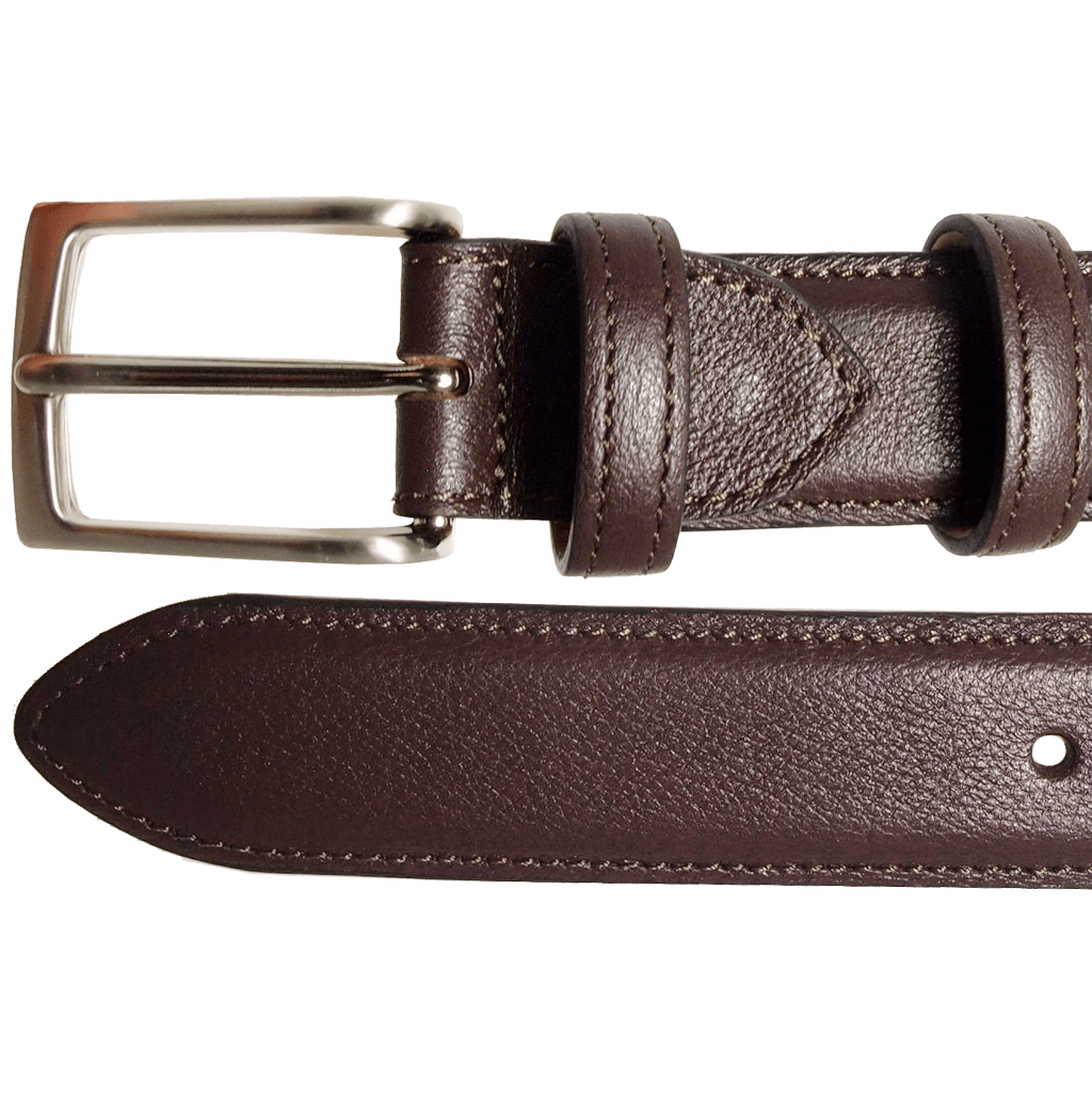 30 Mm Sartorial Fine-Grained Leather Belt Brown