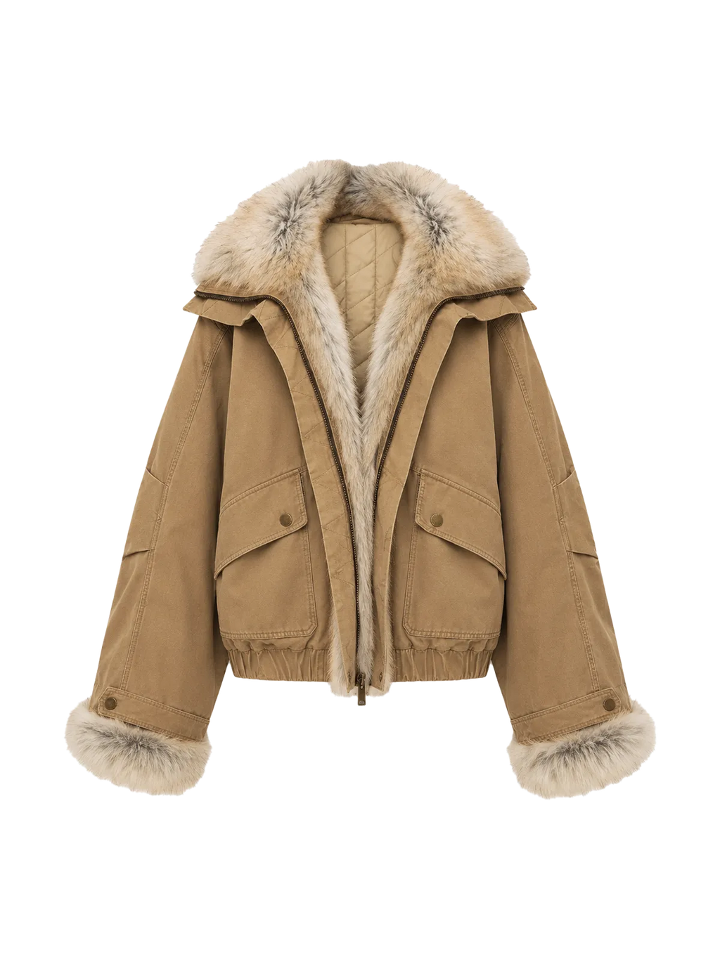 Firelady Fur Women‘s Cropped Fur Parka