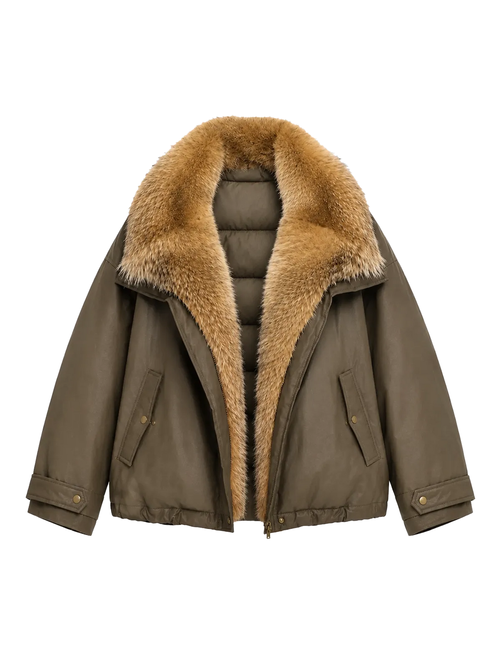 Firelady Fur Women's Down Fur Parka Coyote and Raccoon Fur Collar-“The Long Night Is Coming”