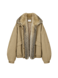 Fireladyfur Women's Fashion Goose Down Parka With Fox Fur Collar“City Cruise”