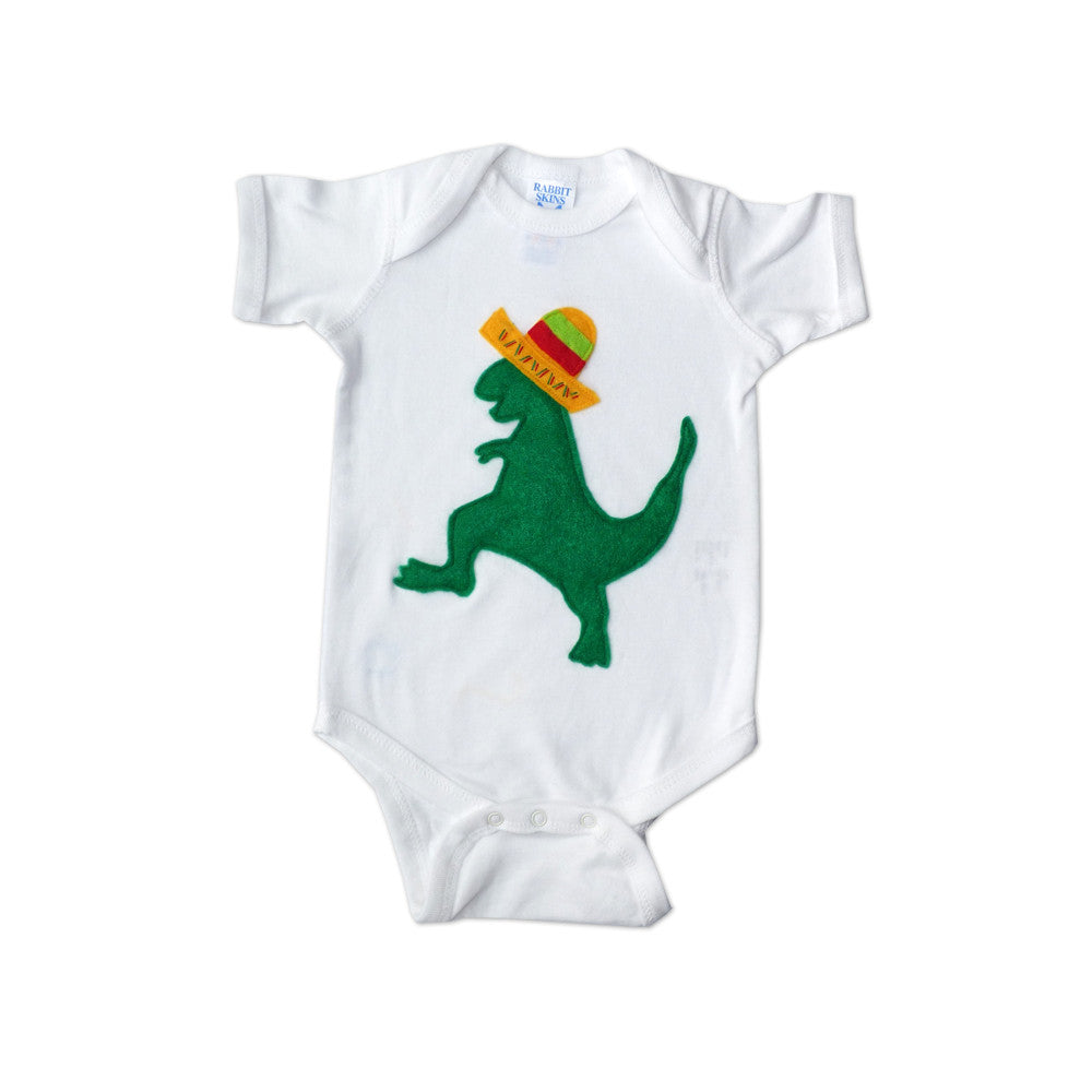 Body dziecięce - Meksykański tańczący dinozaur w sombrero