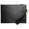 Pebbled Leather Folio Black