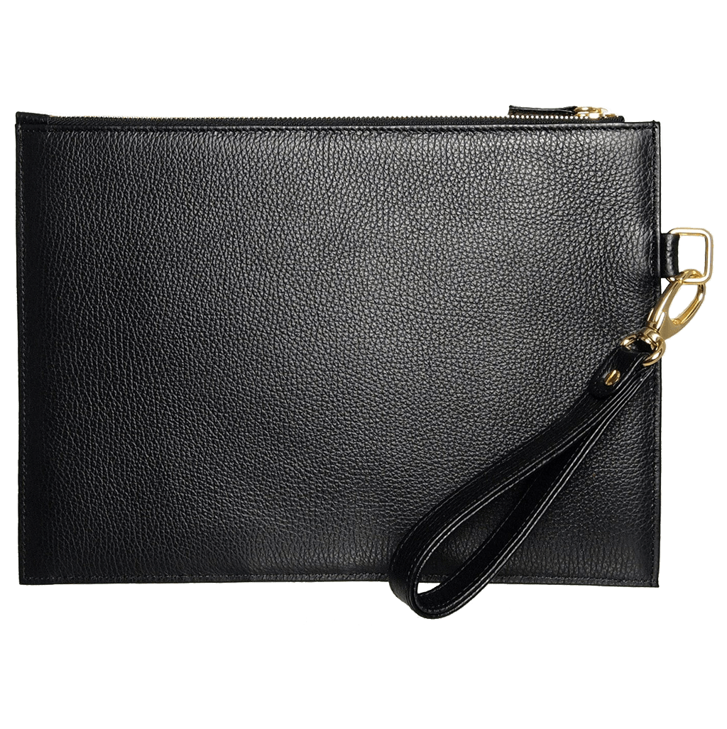 Funda de piel granulada negra