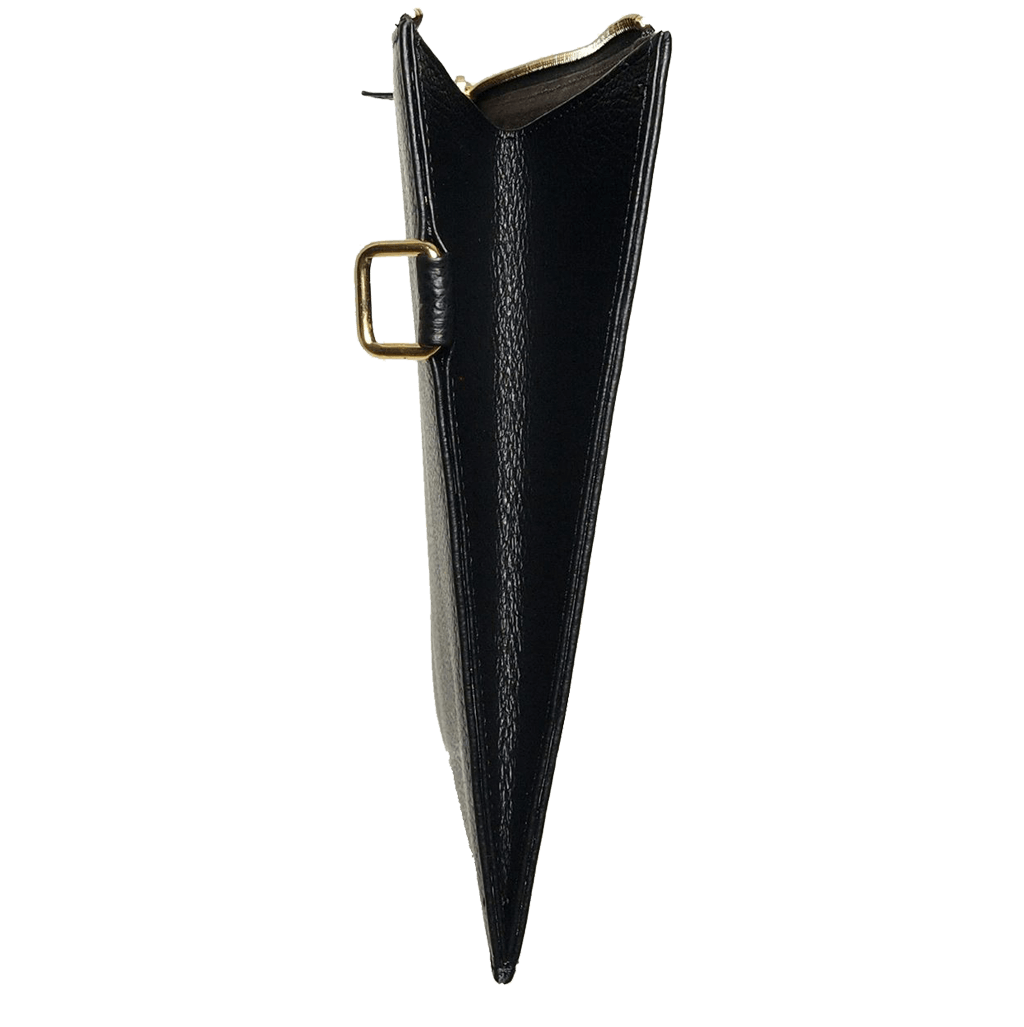 Funda de piel granulada negra