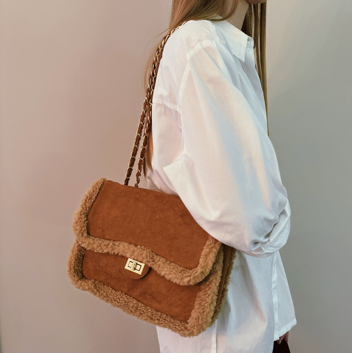 Bolso de hombro con cadena Luxe Deluxe
