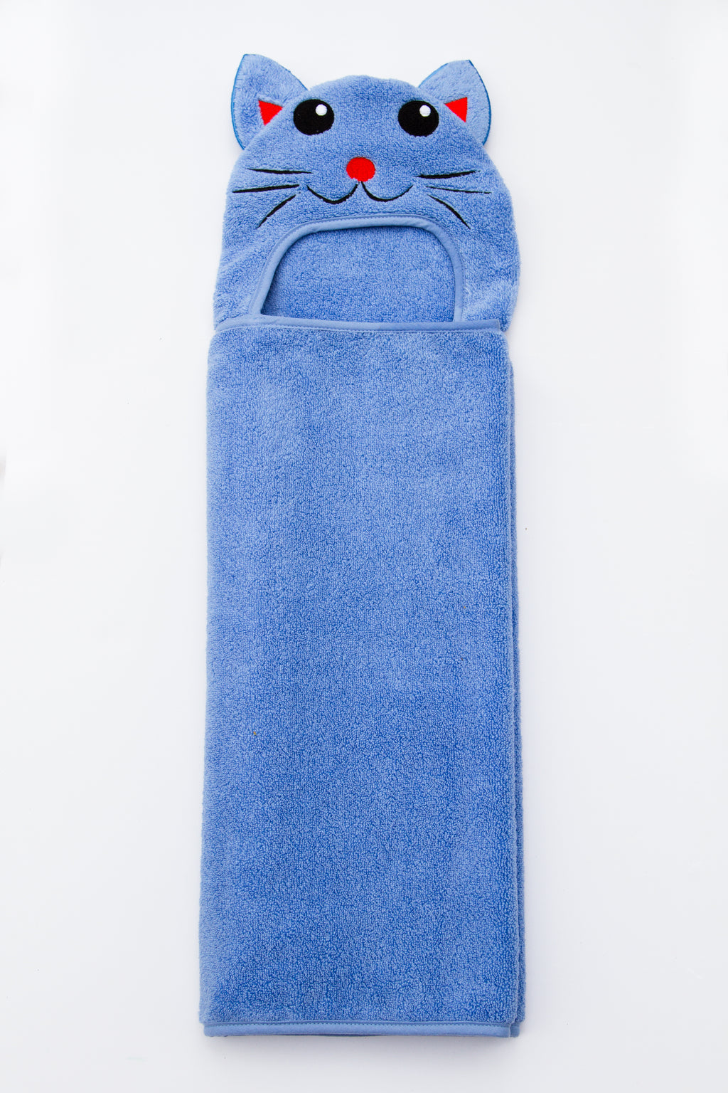 Toalla turca de algodón con capucha y diseño de gato: Niño pequeño