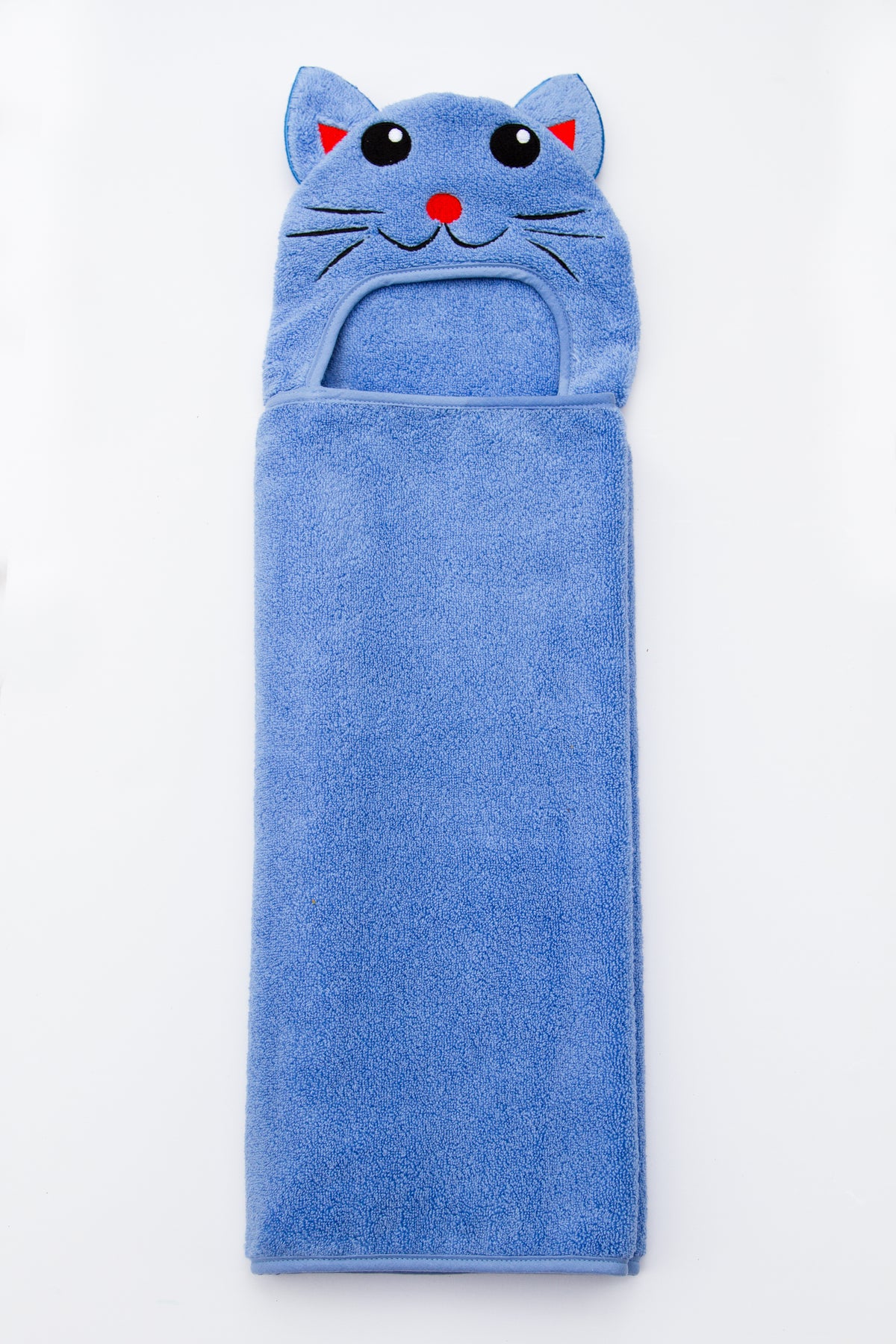 Toalla turca de algodón con capucha y diseño de gato: Niño pequeño