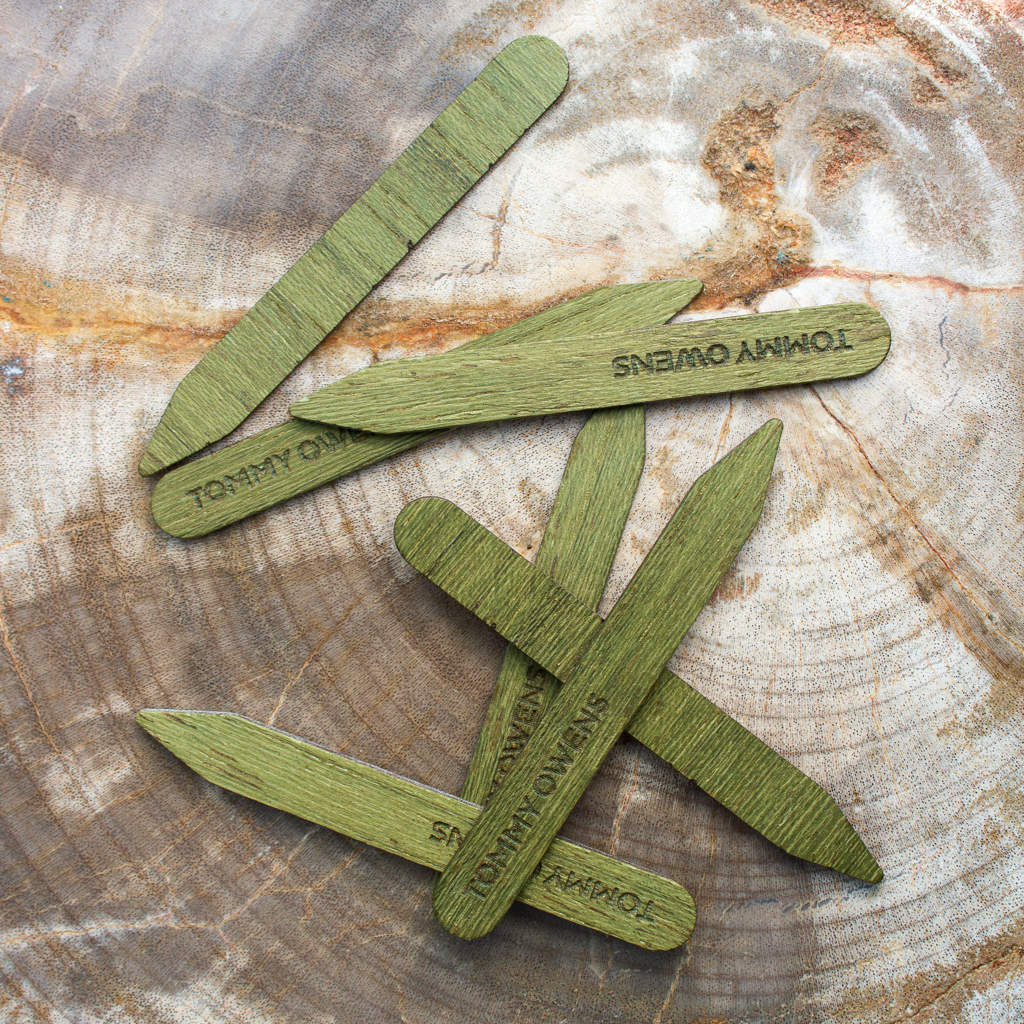 Green Koto Collar Stays:  Unique Color, Sustainable Style