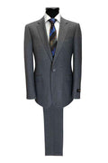 Grey 1-Button Regular Fit Suit