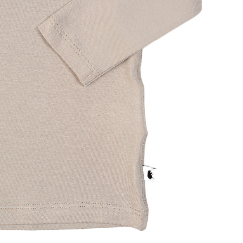 Langarm-T-Shirt für Babys aus Bambus – GRAU