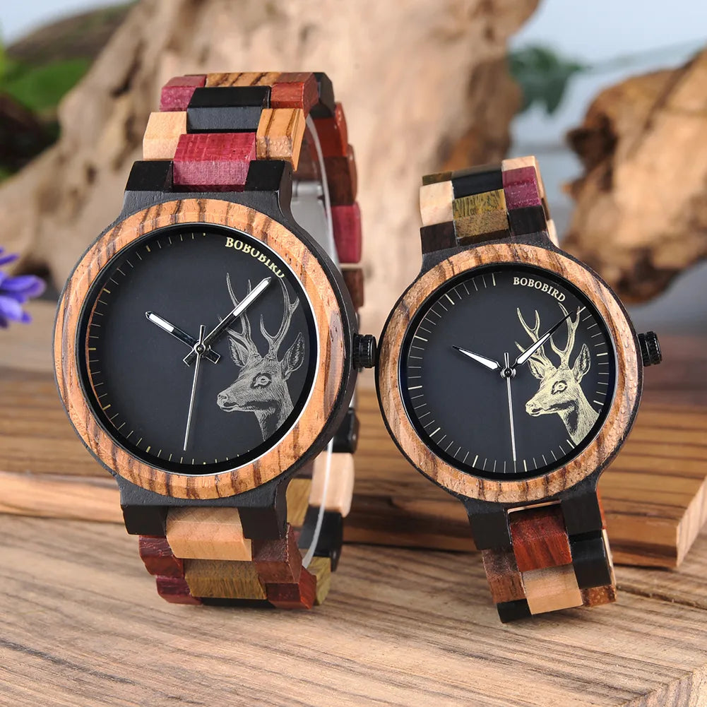 Reloj para mujer BOBO BIRD de madera para parejas, hombres y mujeres, regalo especial de aniversario, cumpleaños o San Valentín, reloj de pulsera personalizado, dropshipping