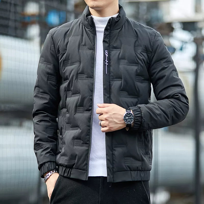 Down Jacket Men's Light and Thin Short Style Plus Bulky Size Fashionable Handsome Winter 2025 New Coat Boy Korean Version Warm
