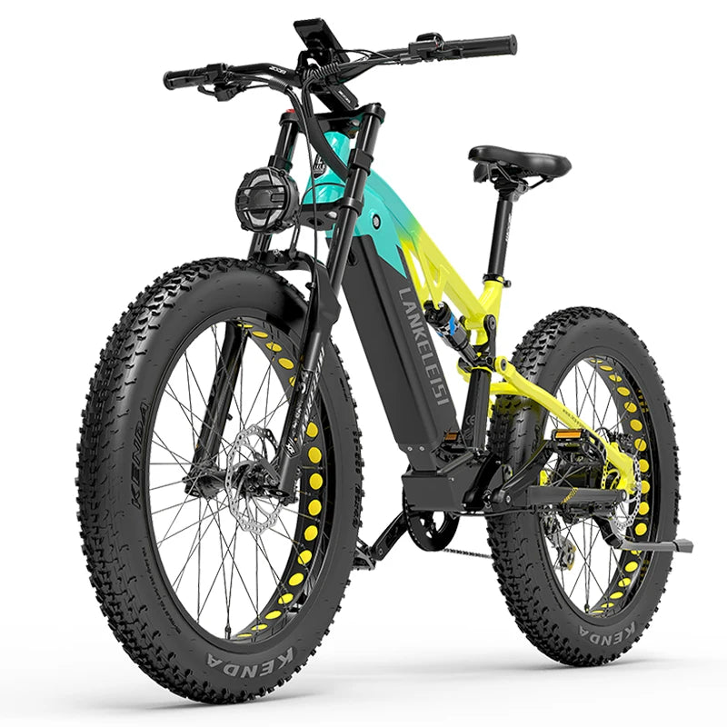 Stock en almacén de la UE, bicicleta de montaña eléctrica de 26 pulgadas con neumáticos gruesos LANKELEISI RV800, 48v 20ah, motor Bafang de 750w, bicicleta eléctrica