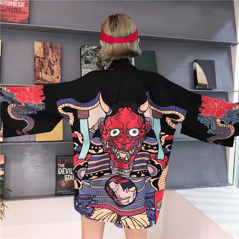 Womens Tops and Blouses 2020 Harajuku Kawaii Shirt Japanese Streetwear Outfit Kimono Cardigan Female Yukata Blouse Women  AA001