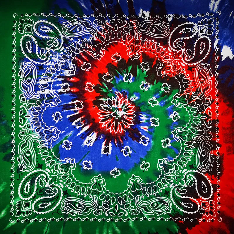 New Fashion Hip Hop 100% Cotton Bandana Square Scarf 55cm*55cm Black Red Paisley Headband Printed for Women/Men/Boys/Girls