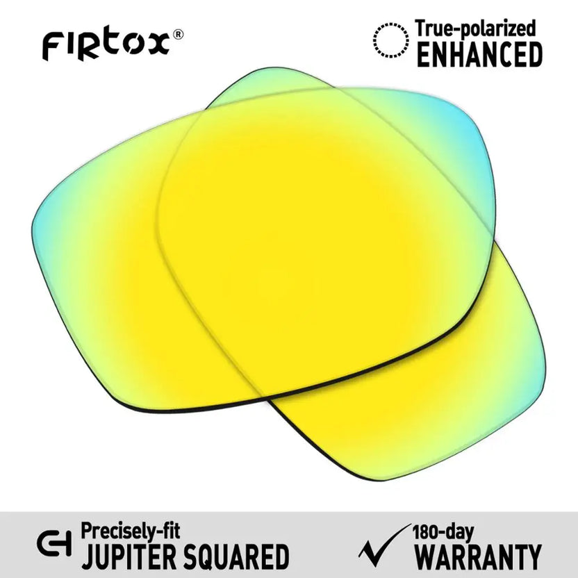 Firtox True UV400 polariserade ersättningslinser för Oakley Jupiter Squared OO9135 solglasögon (endast kompatibel lins) - Flera