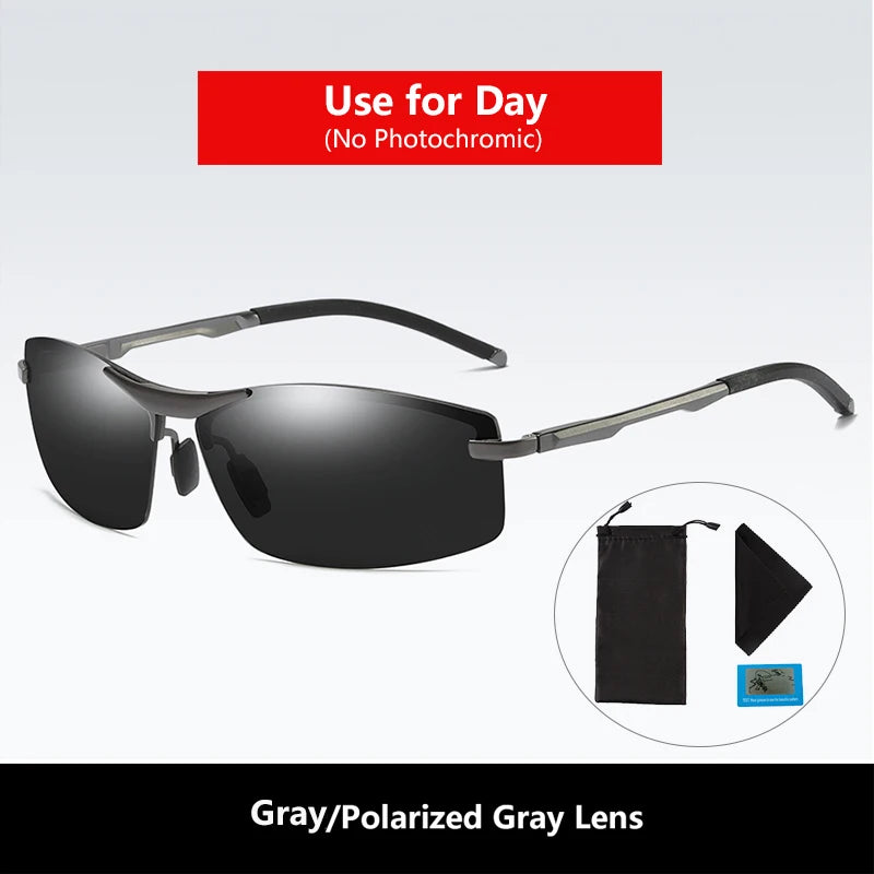KATELUO Day Night Vision Eyeglasses Men Sunglasses for Driving Polarized UV400 Sports Eyewear Photochromic Male Sun Glasses 557