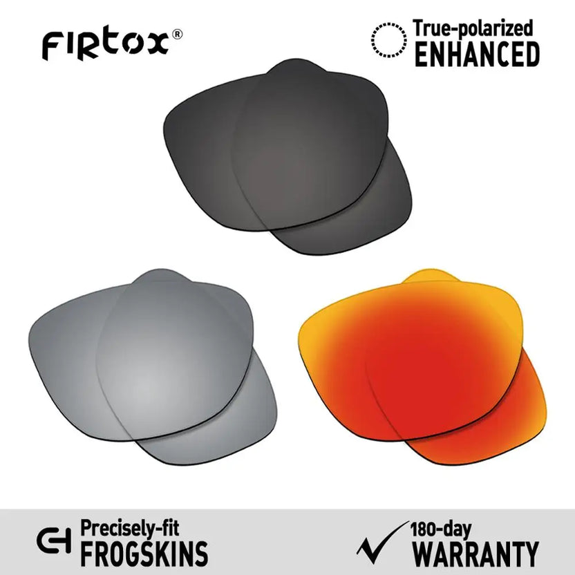 Firtox True UV400-polariserade ersättningslinser för Oakley Frogskins OO9013 solglasögon (endast kompatibla linser) - flera färger