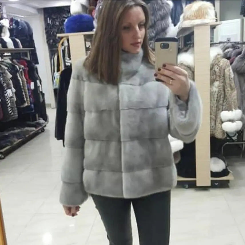 Genuine Mink Fur Coat for Women, 100% Natural, Luxury, Real Mink Fur, Ladies Jackets, Oversize, Winter, New Arrival, 2021