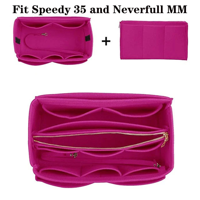 Make Up Organizer Insert Bag for Handbag, Travel Inner Purse Portable Cosmetic Bag, Fit Cosmetic Bags Fit Speedy Neverfull