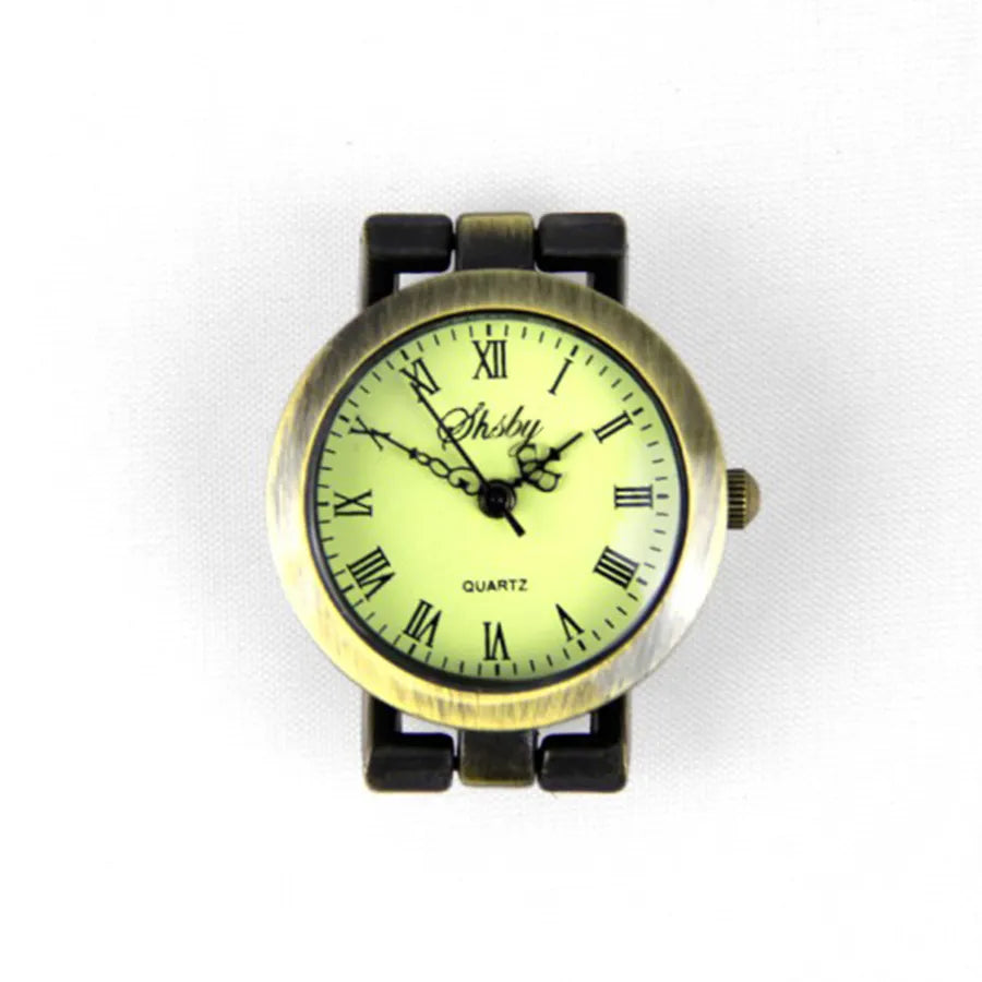 Esfera de reloj de bronce antiguo con números romanos para manualidades, núcleo de reloj de mesa, accesorios de reloj, venta al por mayor