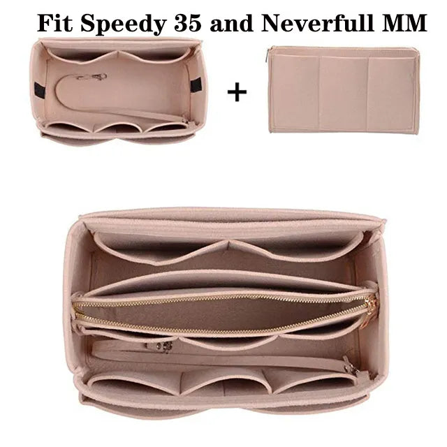 Make Up Organizer Insert Bag for Handbag, Travel Inner Purse Portable Cosmetic Bag, Fit Cosmetic Bags Fit Speedy Neverfull