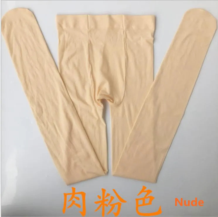 Women 80D Velvet Multi Colored Girls Stockings Anti-Hook Footless Tights Stocking Dance Pantyhose Female Winter