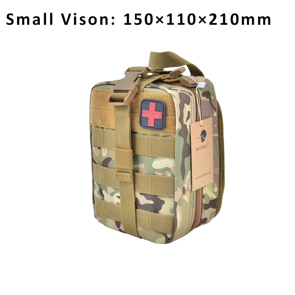 Bolsa de primeros auxilios TACTIFANS, parche, sistema Molle, gancho y bucle, kit médico táctico anfibio, EMT, emergencia, EDC, botiquín de supervivencia IFAK de desprendimiento rápido