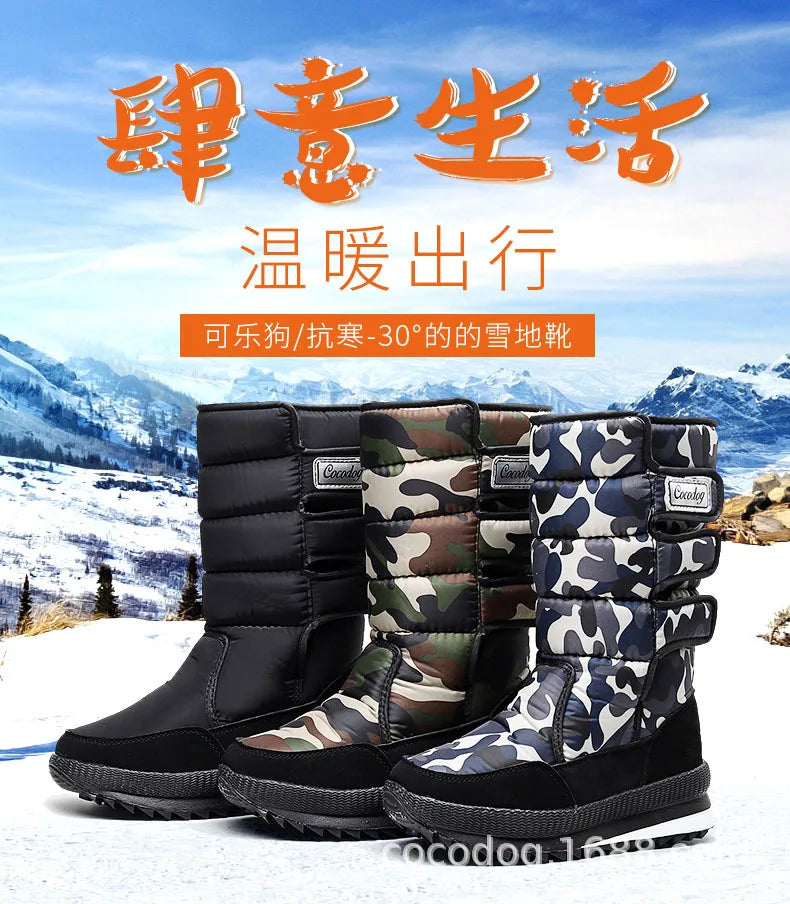 Women Snow Boots Winter Female Boots Thick Plush Waterproof Non-Slip Thigh High Boots Fashion Warm Fur Woman Winter Shoes 2023