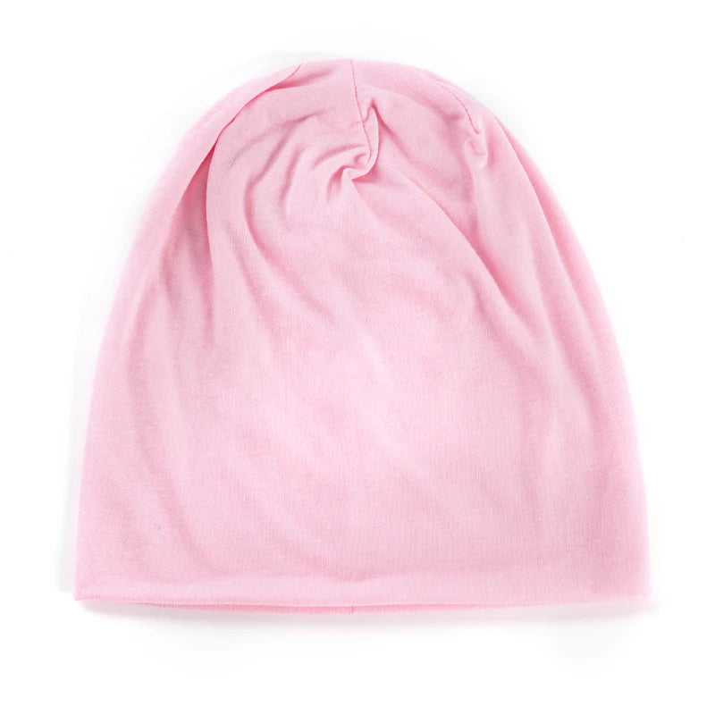 Spring Women Men Unisex Solid Color Slouchy Beanie for Women Fashion Man Caps Turban Skullies Beanies Female Hats Elastic