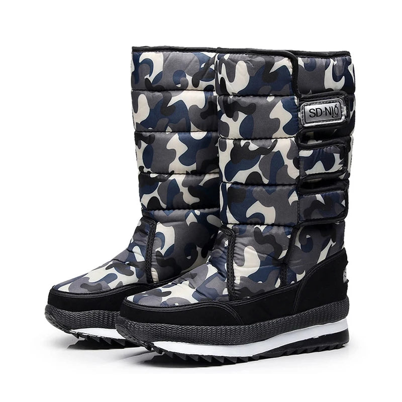 Women Snow Boots Winter Female Boots Thick Plush Waterproof Non-Slip Thigh High Boots Fashion Warm Fur Woman Winter Shoes 2023