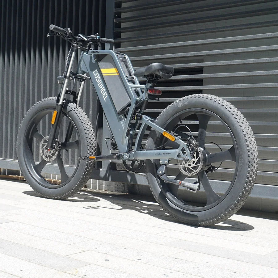 Bicicleta eléctrica COSWHEEL T26 de 1500W, bicicleta eléctrica china, bicicleta eléctrica de montaña, urbana y de cross con neumáticos anchos de 26 pulgadas