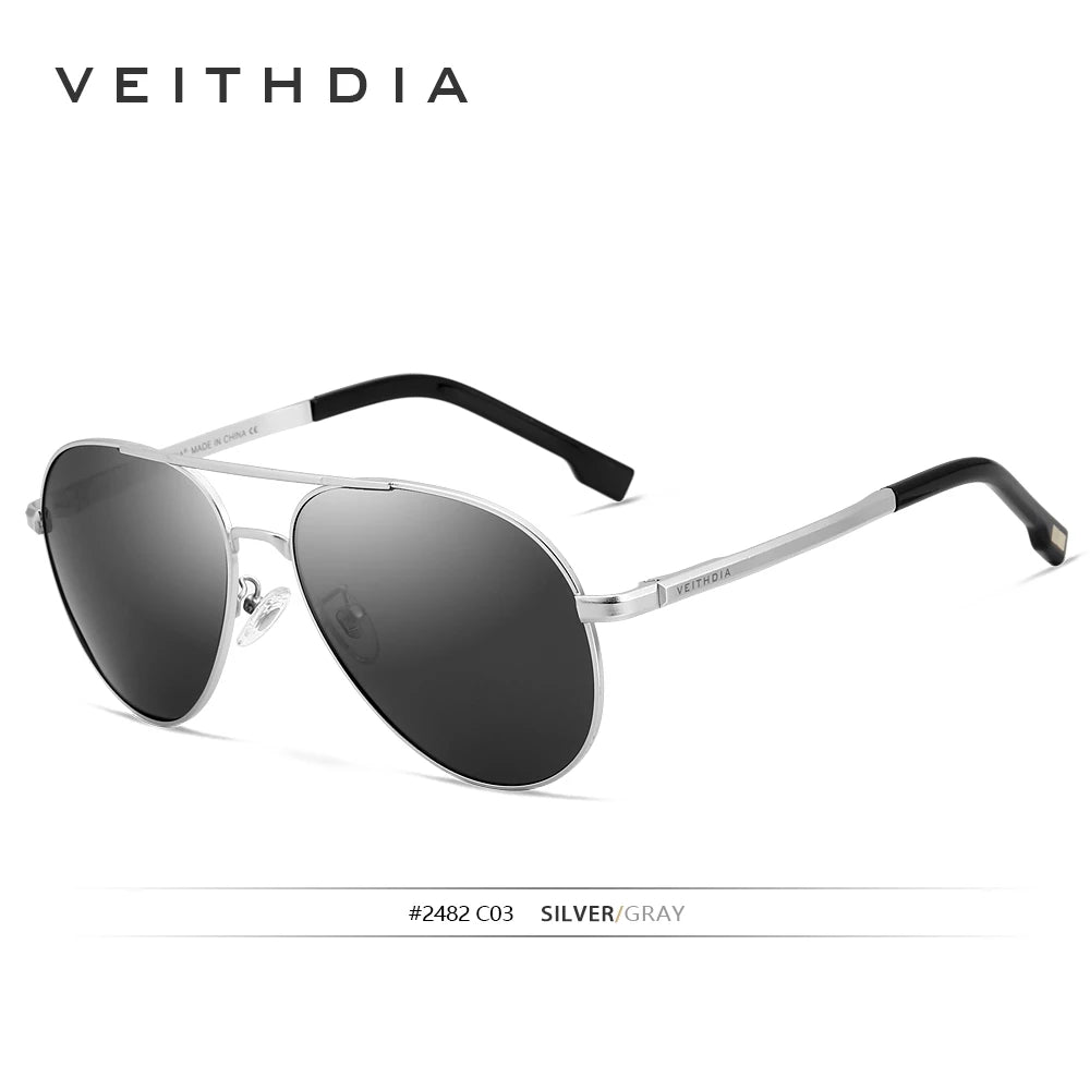 VEITHDIA Men's Sunglasses Fashion Brand Designer Driving Polarized UV400 Lens Outdoor Male Sun Glasses Sports Eyeglasses  1306