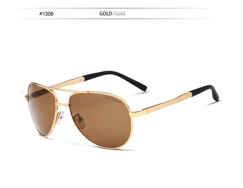 Męskie okulary przeciwsłoneczne VEITHDIA, markowe, designerskie, do jazdy samochodem, z polaryzacją i filtrem UV400, sportowe okulary przeciwsłoneczne dla mężczyzn 1306