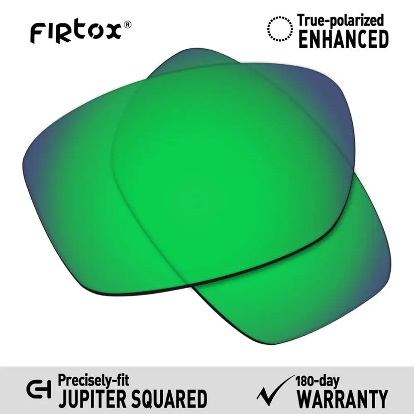 Firtox True UV400 polariserade ersättningslinser för Oakley Jupiter Squared OO9135 solglasögon (endast kompatibel lins) - Flera