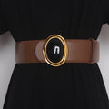 Women's Runway Fashion Double Side Genuine Leather Cummerbunds Female Dress Corsets Waistband Belts Decoration Wide Belt TB1075